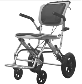 Gray Manual Wheelchair with Flip up Armrest