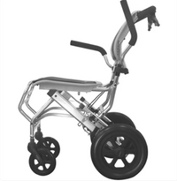 Gray Manual Wheelchair with Flip up Armrest