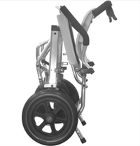 Gray Manual Wheelchair with Flip up Armrest