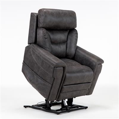 DONATELLO PLUS PETITE LIFT RECLINER - CANYON STEEL