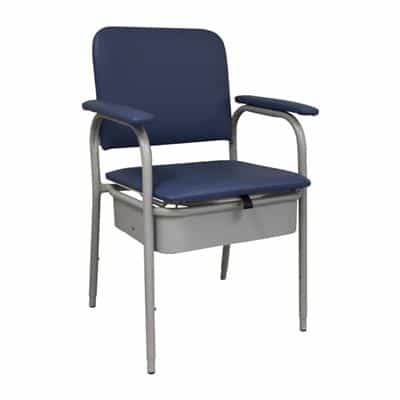 K Care Premium Deluxe  Bedside Commode 450mm Greystone (Blue)