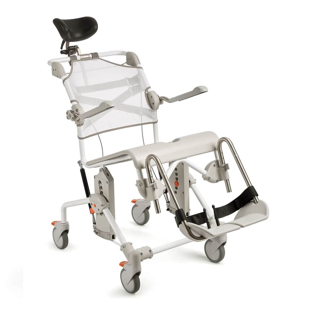 Etac Swift Mobil-2 Tilt In Space Mobile Shower Commode with Pan Holder