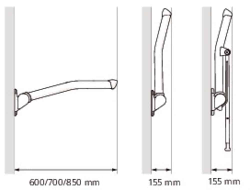 Etac Rex Wall-Mounted Toilet Arm Support