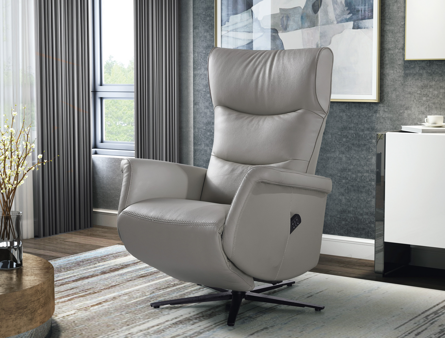 Mio Swivello Italian Leather Lift Chair and Recliner